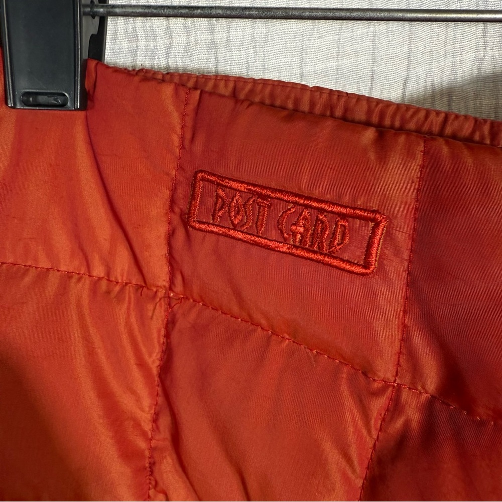 Post Card Quilted‎ Puffer Midi Skirt Rust Red Down Fill Size 10 - Picture 9 of 14